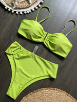 Bandeau Bikini Push Up Women Swimsuits 2026 Sexy Female Swimwear Brazilian Bikini Set Thong Biquini Swim Suits Solid Beachwear