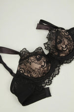 Französische Spitzen Büstenhalter Set Damen Sexy Tiefe V-Ausschnitt U-Rücken Große Oberweite Stützend Minimizer Sommer Neuheit
