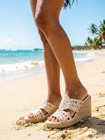 Summer Bobo Beach Mules Slipper Leisure White Espadrille Wedge Slide Sandals Slip On Platform High Heel Women Shoes EUR Size 45