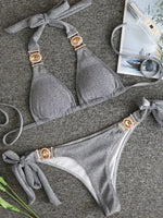 Halter Crystal Rhinestone Diamond Bikini 2026 Female Swimsuit Women Swimwear Two Pieces Bikini set Brazilian Bathing Suit Swim