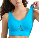 Women Mesh Panel Seamless Tank Bra Sports Wireless U Back V-Neck Vest Style Bralette Sexy Lingerie Multi Colors Intimates S-5XL