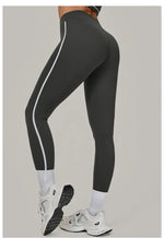 Women High Waist Yoga Pants Leggings - Seamless Color Block Fast-Dry Breathable Gym Running Fitness Tights Butt Lifting Effect