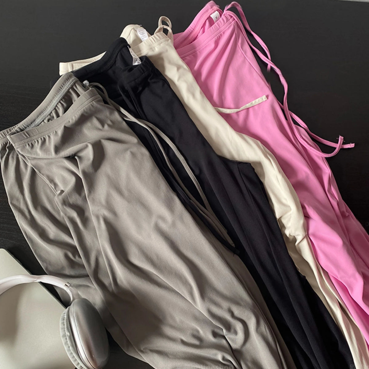 High Waist Wide-Leg Yoga Joggers for Women, Female Casual Tracksuit Bottoms, Straight Outdoor Baggy Sweatpants