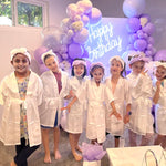 6-18Set Spa Party Robes for Girls Spa Gowns for Girls Spa Supplies Kimono Satin Robe Sleepover Pajamas Party Birthday Slumber