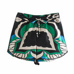 Foridol Oversized Green Print Boho Women Shorts Sets Shirts Shorts Pants Three Pieces Fashion Suits Matching Sets 2025 Summer
