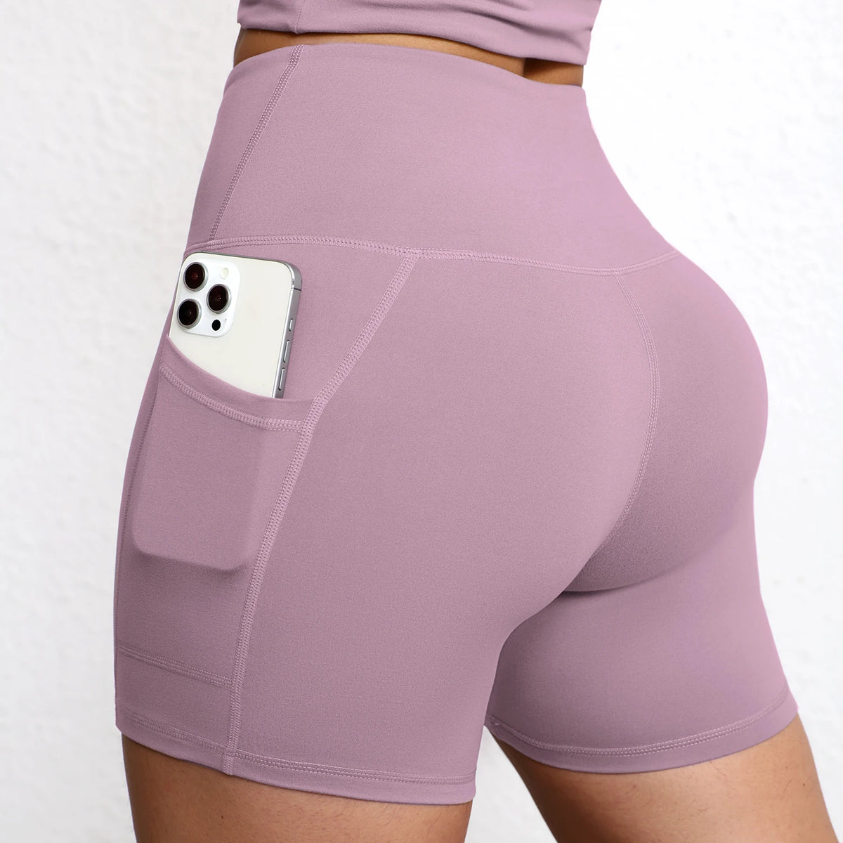 3Pcs Summer Butt Lifting Yoga Pockets Shorts High Waist Cyclings Tights Workout Jogging Shorts Sportswear Gym Running Short