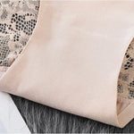 4Pcs/Set Panties Sexy Briefs Lace Trims Panties For Women Comfort Breathable Panty Low-Rise Lingerie M-XXL Ice Silk Underwear