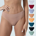 2Pcs/Set Cotton Panties Women Low Rise Underwear Solid Color Comfort Breathable Briefs Sexy Lingerire M-XL Seamless Intimates