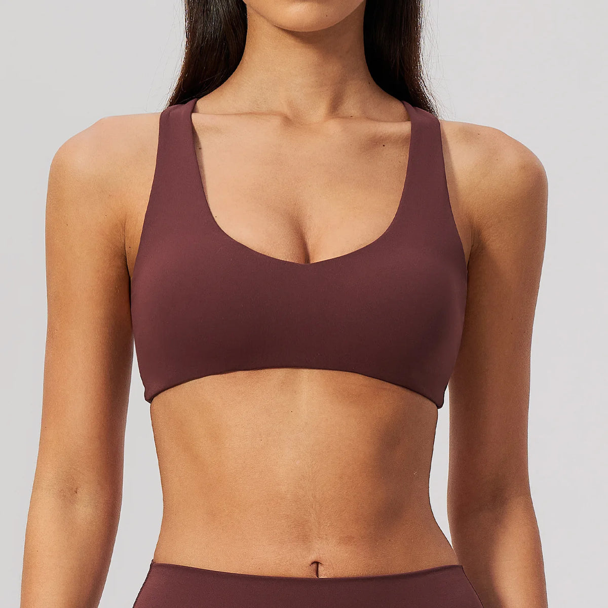 NCLAGEN Sport Bras Women High Support Fitness Underwear Back Cross Gym Clothes Training Solid Yoga Top Pilates Workout Tank