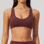 NCLAGEN Sport Bras Women High Support Fitness Underwear Back Cross Gym Clothes Training Solid Yoga Top Pilates Workout Tank