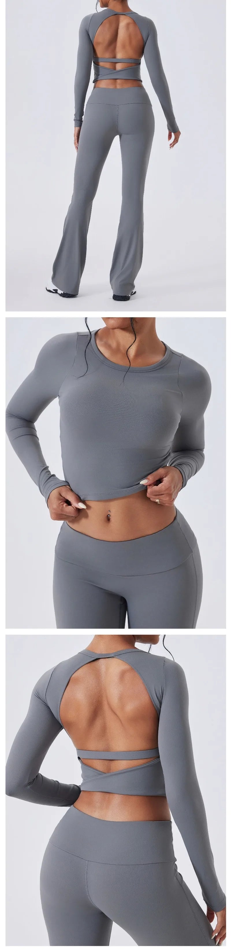 Women's Versatile Yoga Suit Set Tight Fitting and Beautiful Back High-end Sports Suit Outdoor Running and Leisure Fitness Suit