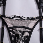 Toucheart Sexy Lingerie Set Mesh Lace Patchwork Sexy Underwear with Ring Waist Seal Women's Underwear Exotic Style Sexy Suit New