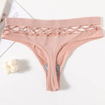 3Pcs/Set Sexy High Rise Panties Women Thongs Comfort G-String Underwear Sexy Lingerie Hollow Bottoms Female Underpants M-L