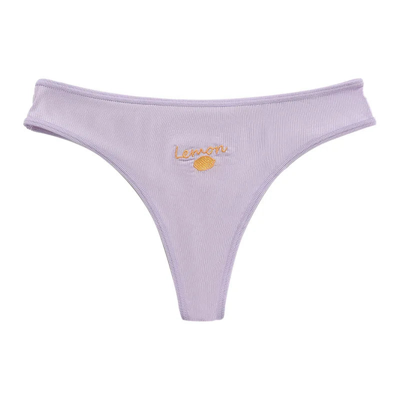 Fruit Printed Girls G String Sexy Panties Seamless Women Briefs Thong Underwear Female Low Waist Fitness Lingerie Size S-XL