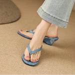 2026 Summer New Clip Toe Wedges Heel Women Slipper Fashion Slip On Flip Flop Shoes Ladies Concise Sandalias