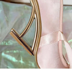 2025 Brand New Summer y2k Pink Square Toe Ballet Shoes Women Ribbon Lace-up Hollow out Wedge High Heels Party Pumps Daily Life