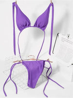 11 Colors Halter Mini Micro Thong Bikini Female Swimsuit Women Swimwear Two-pieces Bikini Set Bather Bathing Suit Swim Beachwear