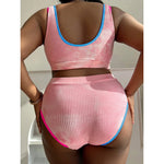 0XL - 4XL New Tie Dye Bikini Large Size Swimwear Plus Size Women Swimsuit Female Two-pieces Bikini set Bather Bathing Suit V5948