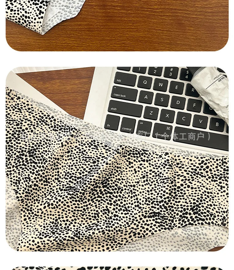 1pcs Seamless Panties Ladies Leopard Print Sexy Underwear Zebra Stripe Briefs Ice Silk Panty Invisible No Trace Solid Underpants