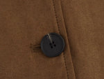 Foridol Turn Down Collar Brown Autumn Jacket for Women Casual Single Breasted Long Coat Jacket Female Winter Jacket Back Slit