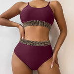 Sexy High Waist Bikini Black 2026 Women Swimsuit Two Pieces Swimwear Female Bikinis Set Purple Bathing Suits Brazilian Biquini