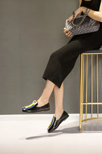 Women Oxfords Mules The Heel Is 1.5CM Low 2025 Summer Slip-on Casual Mixed Color Ladies Shoes Plus Size 41 42 43
