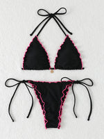 Sexy Triangle Micro Bikini 2026 Women Swimsuit Two-pieces Swimwear for Female Beach Wear Lace Up Bikinis Sets Thong Bathing Suit