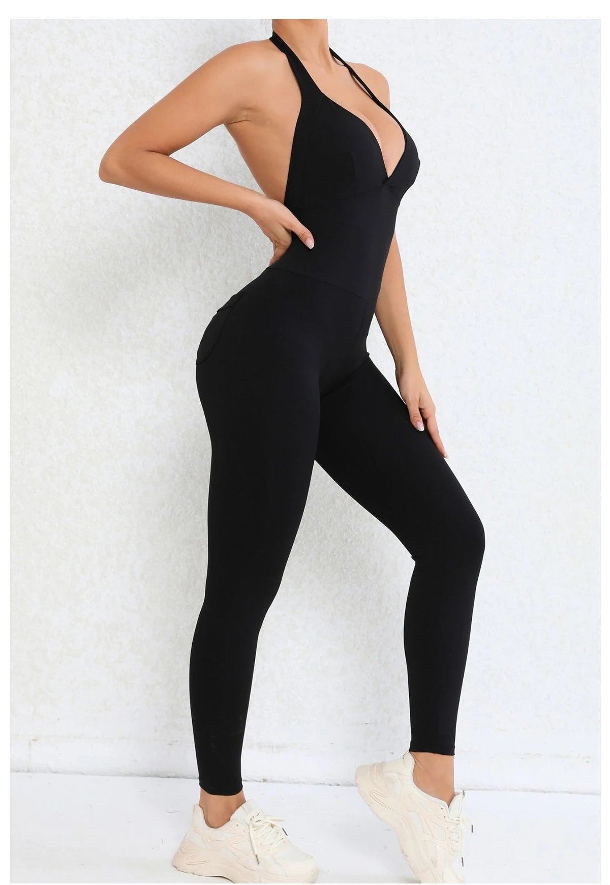 Backless Gym Jumpsuit Sport Overalls Women Nylon Yoga Workout Clothes for Women Fitness Clothing Gym Sets Womens Outfits