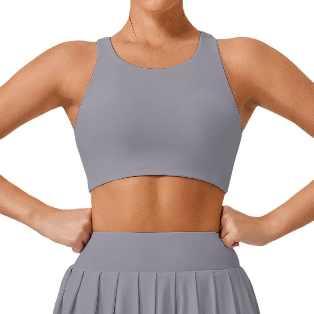 Back Sports Underwear for Women, Shock Proof,Bra, Gathers for Running, High Intensity, Fitness Vest, 2024