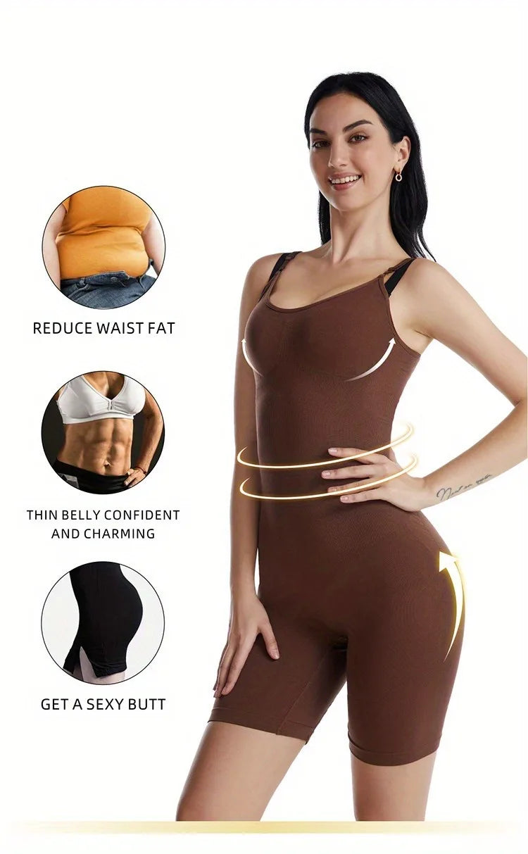 Women's Ultra-Soft Compression Bodysuit - Tummy Control Shaping Garment with Chest Uplift, Butt Lifter & Waist Slimmer