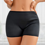 Women's Mid-Rise Panty Tummy Control Boyshort Butt-Lifting Mesh Panel Textured Underpant Hollow Out Breathable Shaping Underwear