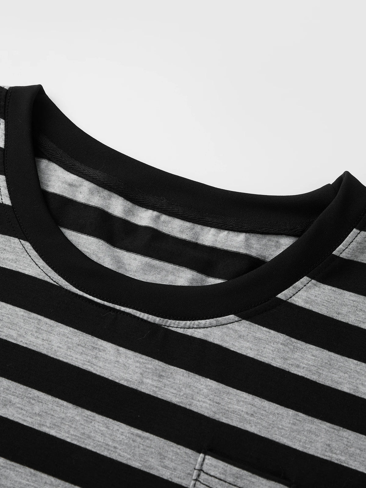 Women Striped Print Long Sleeve Tops Fitted Round Neck Fall T-shirts Casual Streetwear for Daily Office Party