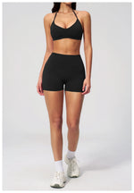 New Tight Yoga Set Women Breathable Quick Drying Sports Bra High Waist Shorts Fitness Suit Outwear Leisure Workout Gym Tracksuit