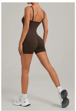 Womens Two Way Wear Bodysuit Sleeveless Yoga Stretch One Piece Romper Sexy Fitness Side Pockets Sportwears Bodysuit