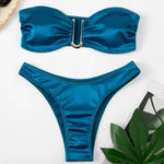 Sexy U Shaped Bandeau Bikinis Sets Mujer Strapless Swimwear Women Gold Swimsuit Bathing Suit Biquinis Brazilian Bikini Swim 2026