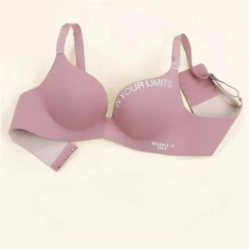Women Print Seamless Bra Sexy Lingerie Floral Push Up Bras One-Piece Underwear 2026 Bralette No Steel Rings Gather Brassiere