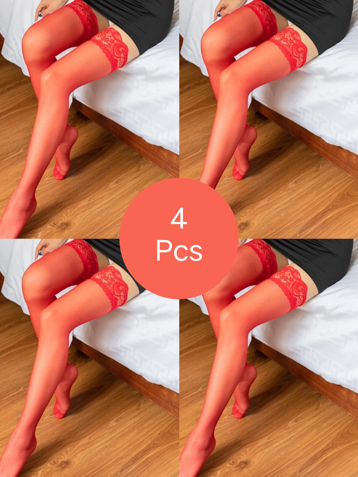 Elegant Lace Top Thigh High Stockings for Women Sheer Black Mesh with Floral Design Stretchy and Stylish Socks