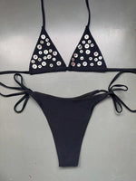 Sexy Brozing Diamond Bikini 2026 Women Luxury White Push Up Bandage Thong Swimsuit Summer Bathing Suit Micro Swimwear Biquini