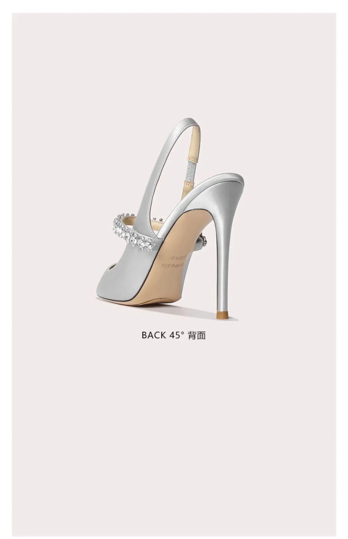 Size 34 45 Women's Diamond Bao Head Sandals 2025 New Thin Heel Pointed Sheepskin Leather High Heels Women's Wedding Shoes