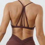 Women's Detachable Strap Yoga Bra Top Seamless Racerback Sweat-Wicking High Support for Yoga Running & Low Impact Workouts