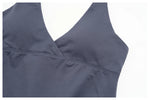 New Seamless Yoga Thread Set Women Hanging Neck V Neck Slim Sports Tank Top Hip Lifting Abdominal Tightening Shorts Fitness Suit