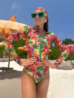 Long Sleeve One Piece Swimsuit 2026 Sexy Swimwear Women Surf Swim Suit Push Up Bathing Suit Beachwear Monokini Bath Suits