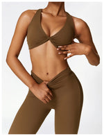 Sexy Sports Leggings Women V Back Scrunch Flares Leggings High Waist Yoga Flares Pants Push Up Gym Leggings Women Yoga Clothes