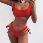 2026 High Cut Micro Thong Bikini Female Thong Bikinis Swimsuit Women Swimwear Two-pieces Bikini Set Brazilian Bathing Suit Swim