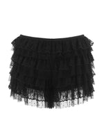 Women's Lace Shorts Ruffle Layered Elastic Waist Short Pants Bloomers Streetwear