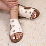 NEW Summer Sandals Women Slippers Platform Leather Fittings Metal Buckle Slippers Female Casual Sandals