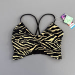 Women Cross Back Padded Sports Bra Thin Straps Wireless Shockproof Soft Breathable Yoga Fitness Camisole Top