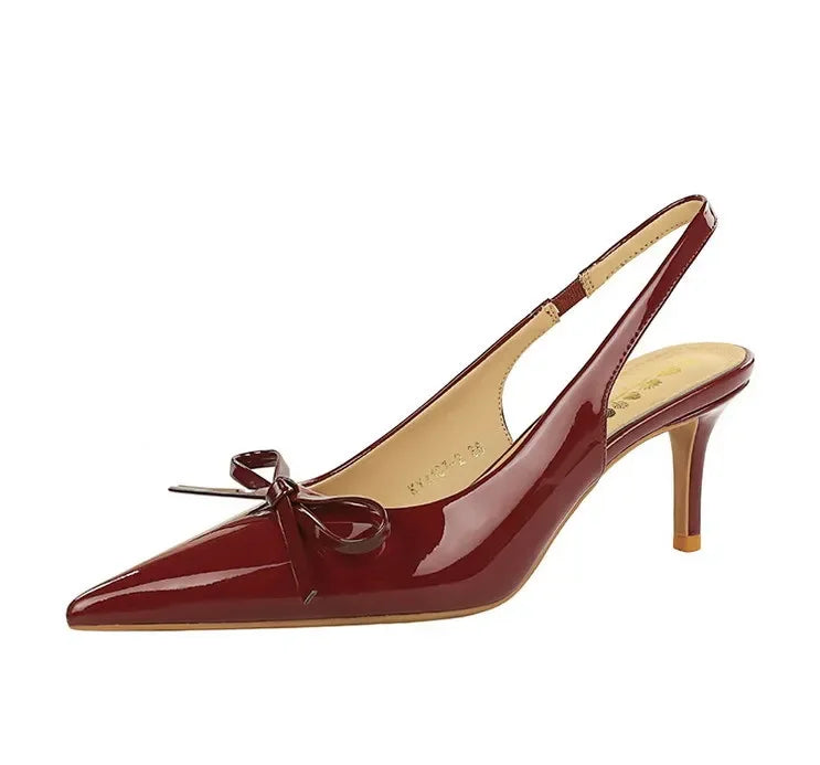 2026 Latest Light Luxury Style Women's Casual High Heel Sandals Summer Exquisite Pointed Shallow Mouth Fine Heel Modern Sandals
