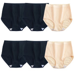 6Pcs/Set Women Cotton Panties High Rise Briefs Female Breathable Underpants Sexy Lingerie Tummy Control Underwear M-XXXL