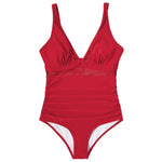 2024 Sexy One Piece Swimsuit Women Mesh Strappy Plunge Swimwear Tummy Control Bathing Suits Beach Wear Monokini Swimming Suit